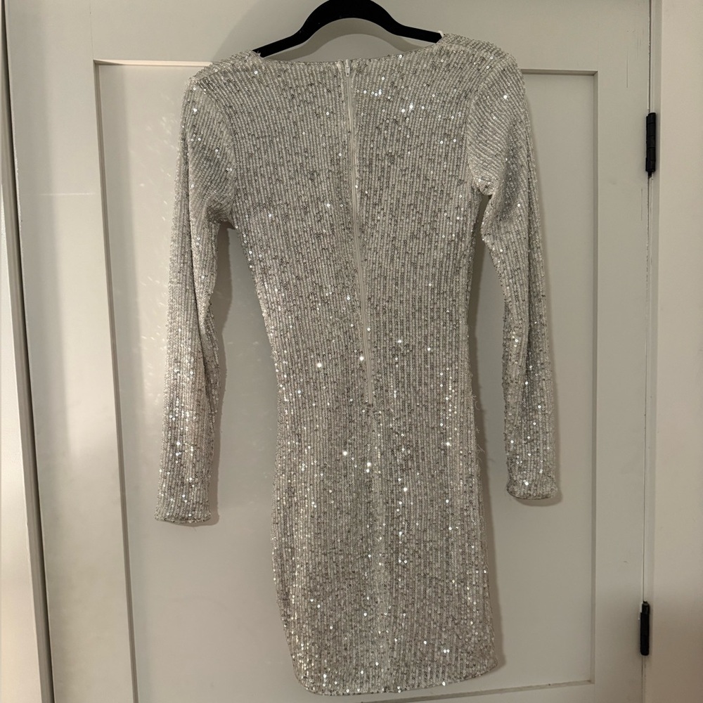 Silver Sequin Dress